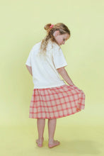 Load image into Gallery viewer, Grown Clothing - Tomato Cotton Check Skirt
