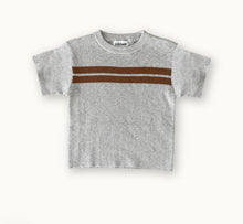 Load image into Gallery viewer, Grown Clothing - Twin Striped Ribbed Tee Grey Marle
