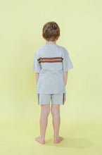 Load image into Gallery viewer, Grown Clothing - Twin Striped Ribbed Tee Grey Marle
