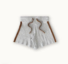 Load image into Gallery viewer, Grown Clothing - Striped Ribbed Shorts Grey Marle
