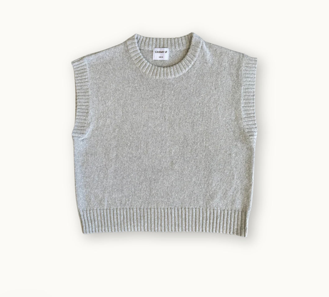 Grown Clothing - Ladies Jersey Knit Vest - Stone