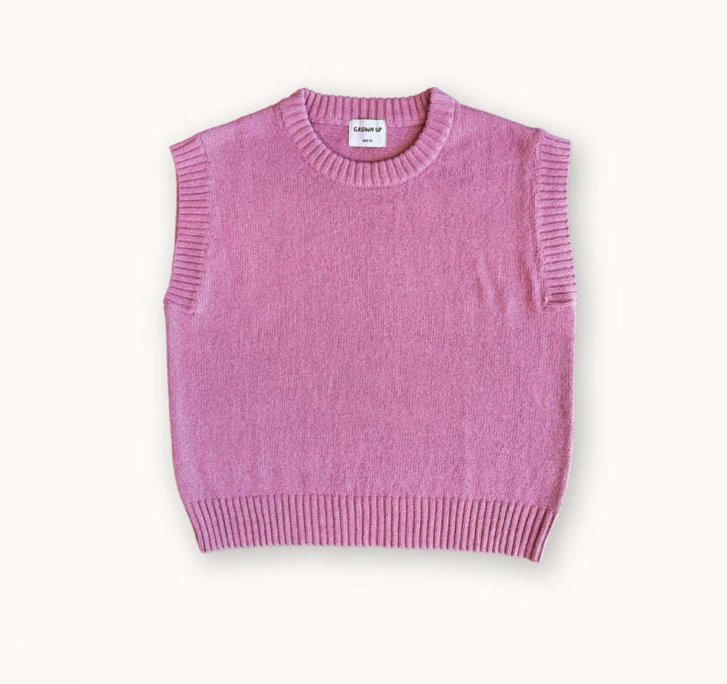 Grown Clothing - Ladies Jersey Knit Vest Raspberry
