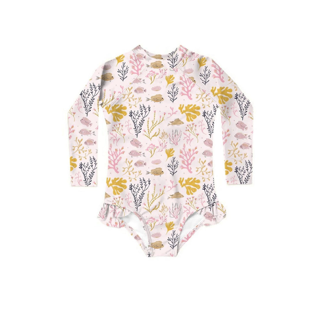 Confetti Kidz - Swim Zippy L/S - Coral Reef