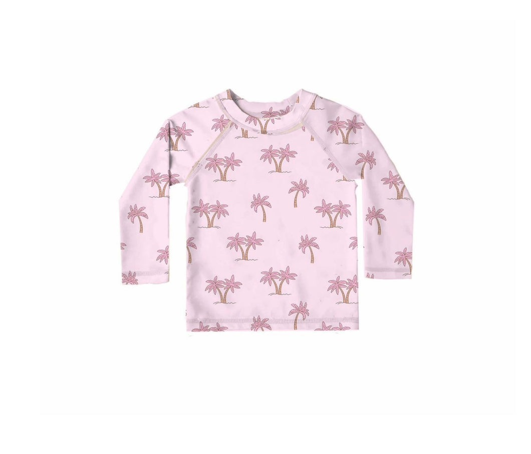 Confetti Kidz - Swim Rashie L/S - Pink Palms