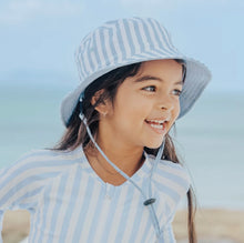 Load image into Gallery viewer, Cry Wolf - Reversible Bucket Hat SKY BLUE STRIPE
