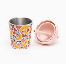 Load image into Gallery viewer, Chino Club - Fruits Pink Mini Smoothie Cup &amp; Straw 200ml

