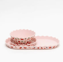 Load image into Gallery viewer, Chino Club - Pink Fruits Silicone Bowl and Plate Set
