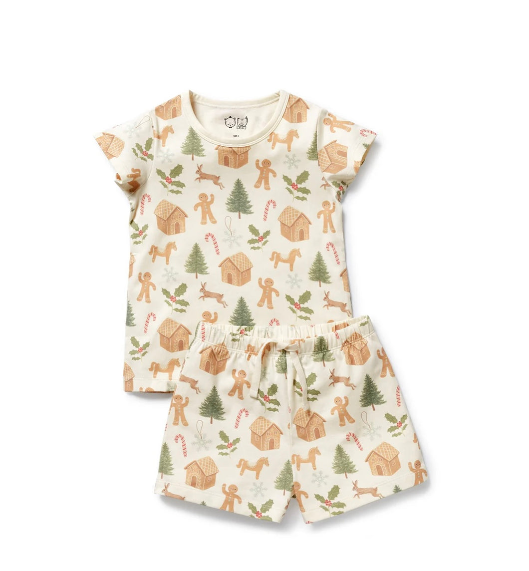 Wilson & Frenchy - Holly Jolly Magic Organic Short Sleeved Pyjamas