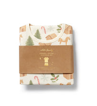 Load image into Gallery viewer, Wilson &amp; Frenchy - Holly Jolly Magic Organic Short Sleeved Pyjamas
