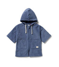 Load image into Gallery viewer, Wilson &amp; Frenchy - Deep Blue Organic Terry Hooded Towel
