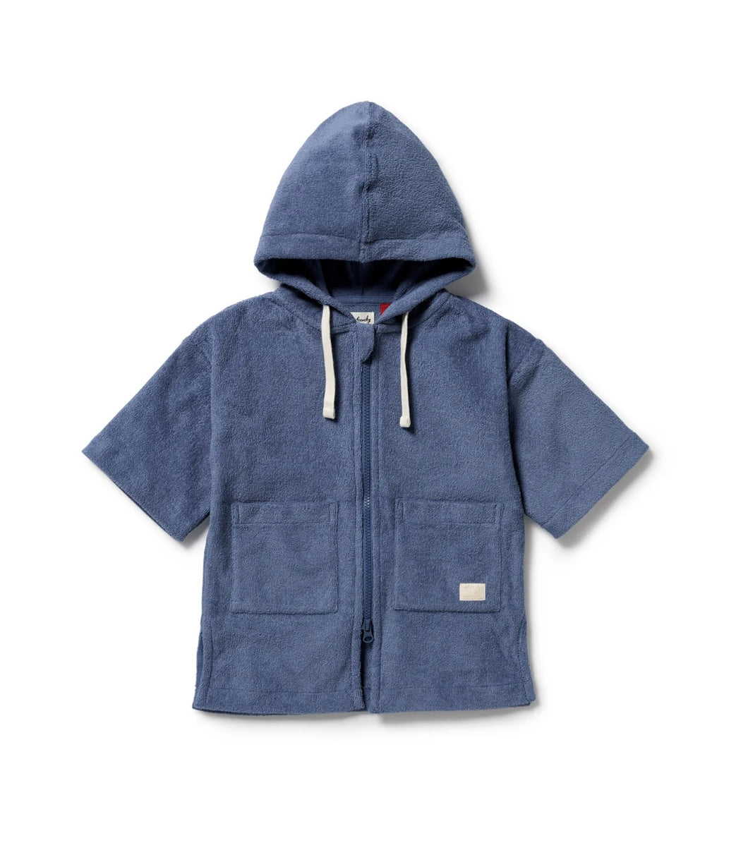 Wilson & Frenchy - Deep Blue Organic Terry Hooded Towel