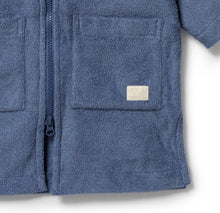 Load image into Gallery viewer, Wilson &amp; Frenchy - Deep Blue Organic Terry Hooded Towel
