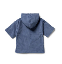 Load image into Gallery viewer, Wilson &amp; Frenchy - Deep Blue Organic Terry Hooded Towel
