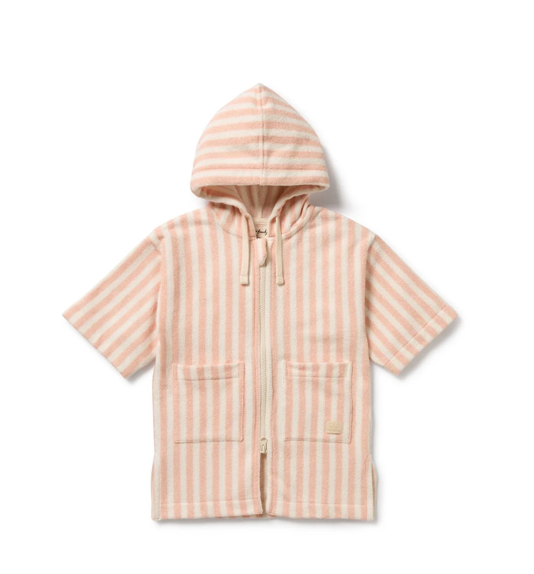 Wilson & Frenchy - Strawberry Wave Organic Terry Hooded Towel