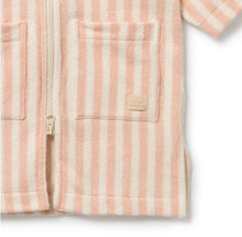 Load image into Gallery viewer, Wilson &amp; Frenchy - Strawberry Wave Organic Terry Hooded Towel
