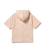 Load image into Gallery viewer, Wilson &amp; Frenchy - Strawberry Wave Organic Terry Hooded Towel
