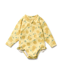 Load image into Gallery viewer, Wilson &amp; Frenchy - Lemon Drop Long Sleeved Swimsuit
