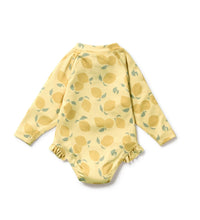 Load image into Gallery viewer, Wilson &amp; Frenchy - Lemon Drop Long Sleeved Swimsuit
