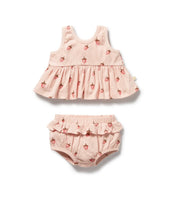 Load image into Gallery viewer, Wilson &amp; Frenchy - Strawberry Kisses Organic Ruffle Set
