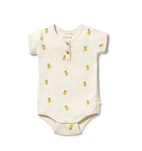 Load image into Gallery viewer, Wilson &amp; Frenchy - Piney Pals Organic Pointelle Henley Bodysuit
