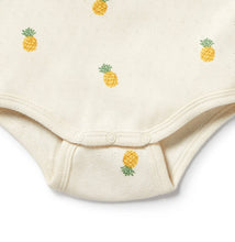 Load image into Gallery viewer, Wilson &amp; Frenchy - Piney Pals Organic Pointelle Henley Bodysuit
