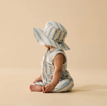 Load image into Gallery viewer, Wilson &amp; Frenchy - Deep Blue Stripe Organic Sun Hat

