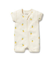 Load image into Gallery viewer, Wilson &amp; Frenchy - Piney Pals Organic Pointelle Boyleg Zipsuit
