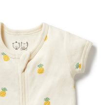 Load image into Gallery viewer, Wilson &amp; Frenchy - Piney Pals Organic Pointelle Boyleg Zipsuit
