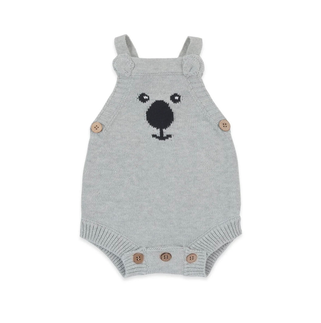 Aster & Oak - Grey Marle Knit Koala Romper