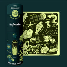 Load image into Gallery viewer, Hey Doodle - Glow-in-the-deep Mini Colouring &amp; Doodle Mat

