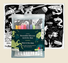 Load image into Gallery viewer, Hey Doodle - Glow-in-the-deep Classic Colouring &amp; Doodle Mat
