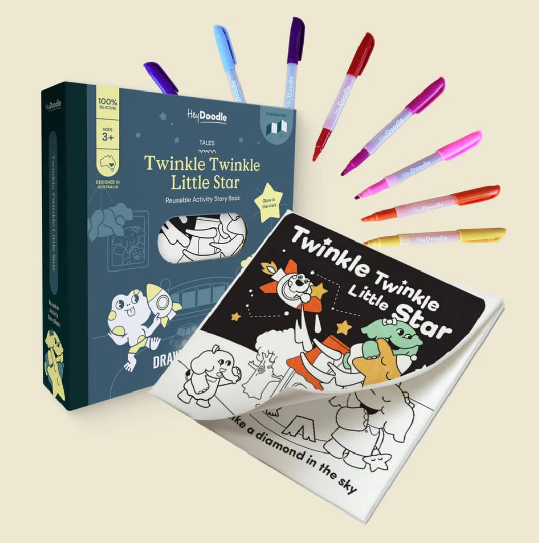 Hey Doodle - Twinkle Twinkle Little Star Tales - Reusable Colouring Book