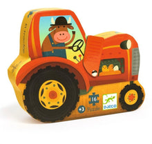 Load image into Gallery viewer, Djeco - The Tractor 16pc Silhouette Puzzles
