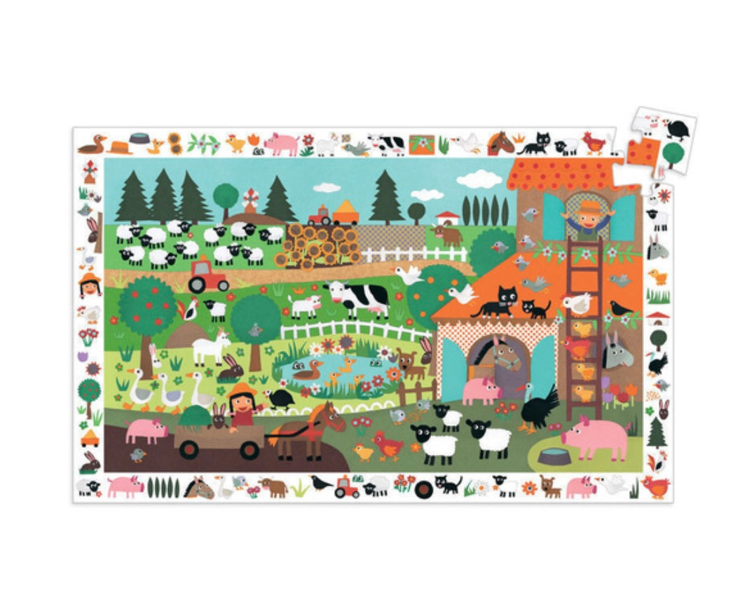 Djeco - The Farm Observation Puzzle 35pc