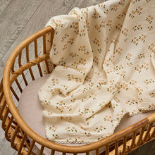 Load image into Gallery viewer, Over the Dandelions - Organic Muslin Swaddle Daisy with Lace
