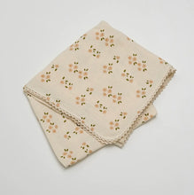 Load image into Gallery viewer, Over the Dandelions - Organic Muslin Swaddle Daisy with Lace
