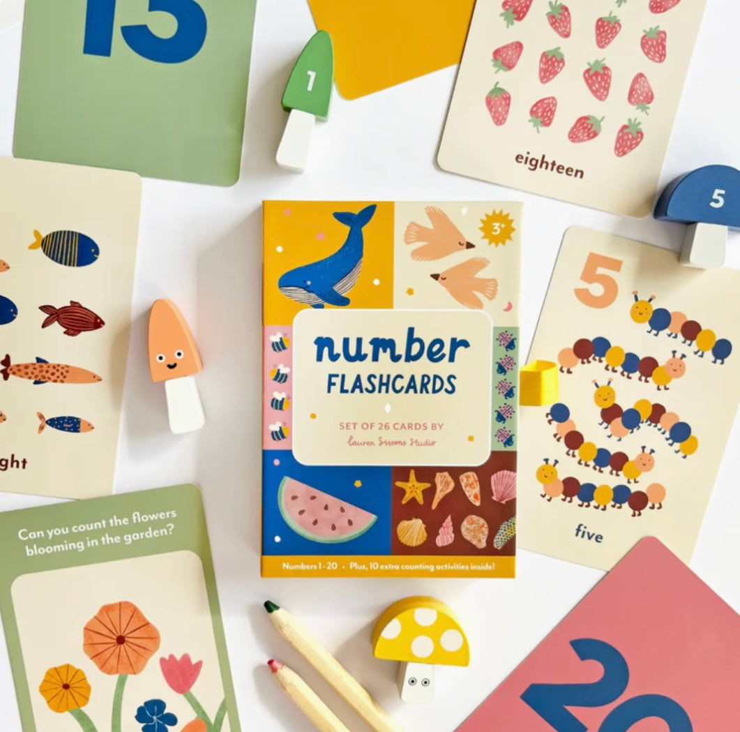 Illustrated Number Flashcards - Kids Toys Learning Education – Little ...