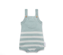 Load image into Gallery viewer, Aster &amp; Oak - Eucalyptus Stripe Knit Romper
