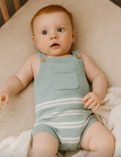 Load image into Gallery viewer, Aster &amp; Oak - Eucalyptus Stripe Knit Romper
