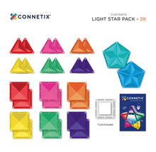 Load image into Gallery viewer, Connetix - Tiles Light Up Star Pack 28 pc NEW Rainbow Bright Pack 3yrs+
