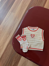 Load image into Gallery viewer, Grown - Candy Cane Heart Socks - Milk
