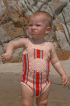 Load image into Gallery viewer, Grown - Organic Island Stripe Shell Singletsuit
