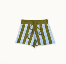 Load image into Gallery viewer, Grown - Organic Vertical Stripe Knit Shorts - Ocean &amp; Leaf
