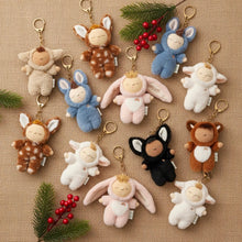 Load image into Gallery viewer, Olli Ella - Lamby Pookie Cozy Bag Charm
