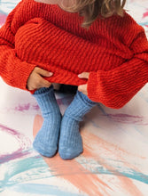Load image into Gallery viewer, Grown - Cotton Slub Chunky Rib Socks - Duck Egg
