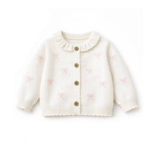 Load image into Gallery viewer, Aster &amp; Oak - Coconut Bow Knit Cardigan
