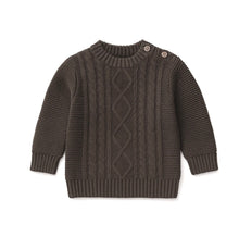 Load image into Gallery viewer, Aster &amp; Oak - Espresso Cable Knit Jumper
