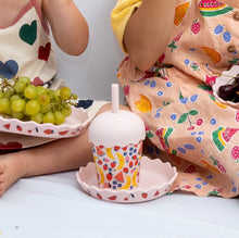 Load image into Gallery viewer, Chino Club - Fruits Pink Mini Smoothie Cup &amp; Straw 200ml
