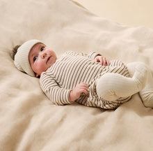 Load image into Gallery viewer, Wilson &amp; Frenchy - Nutmeg Stripe Organic Waffle Bodysuit
