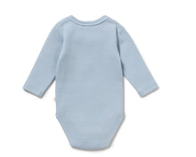 Load image into Gallery viewer, Wilson &amp; Frenchy - Storm Blue Organic Rib Long Sleeved Bodysuit

